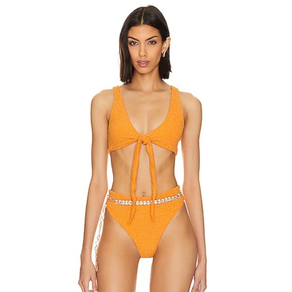 Maiyo Melody Bikini Set in Orange, Size: M/L - Picture 2 of 9
